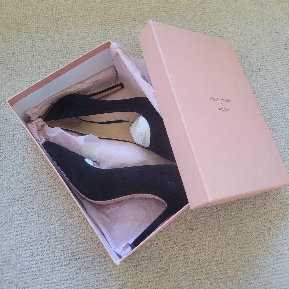 Black Suade Studio heels